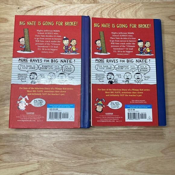 “Big Nate Goes for Broke” 2 Book Lot, Youth Series Chapter Books, Home Library - Picture 2 of 4